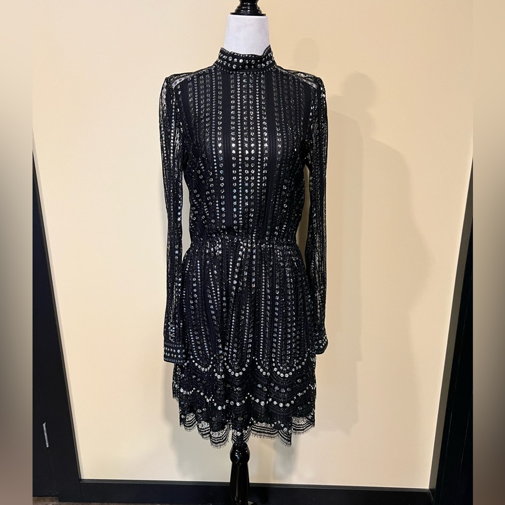 Michael Kors Elegant Black Sequin Dress